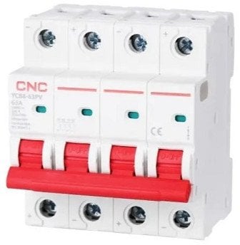 CNC CNC DC automatinis jungiklis, 4P, 63A, 1000VDC, 6kA