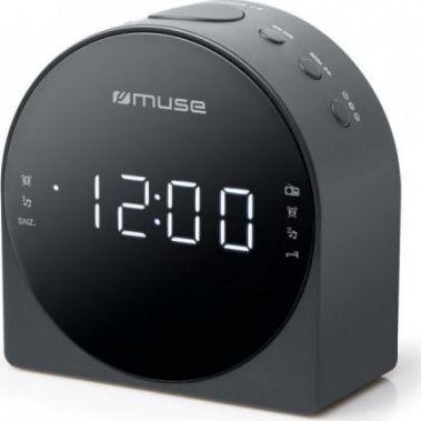 Radiobudzik Muse Dual Alarm Clock radio PLL M-185CR AUX in,