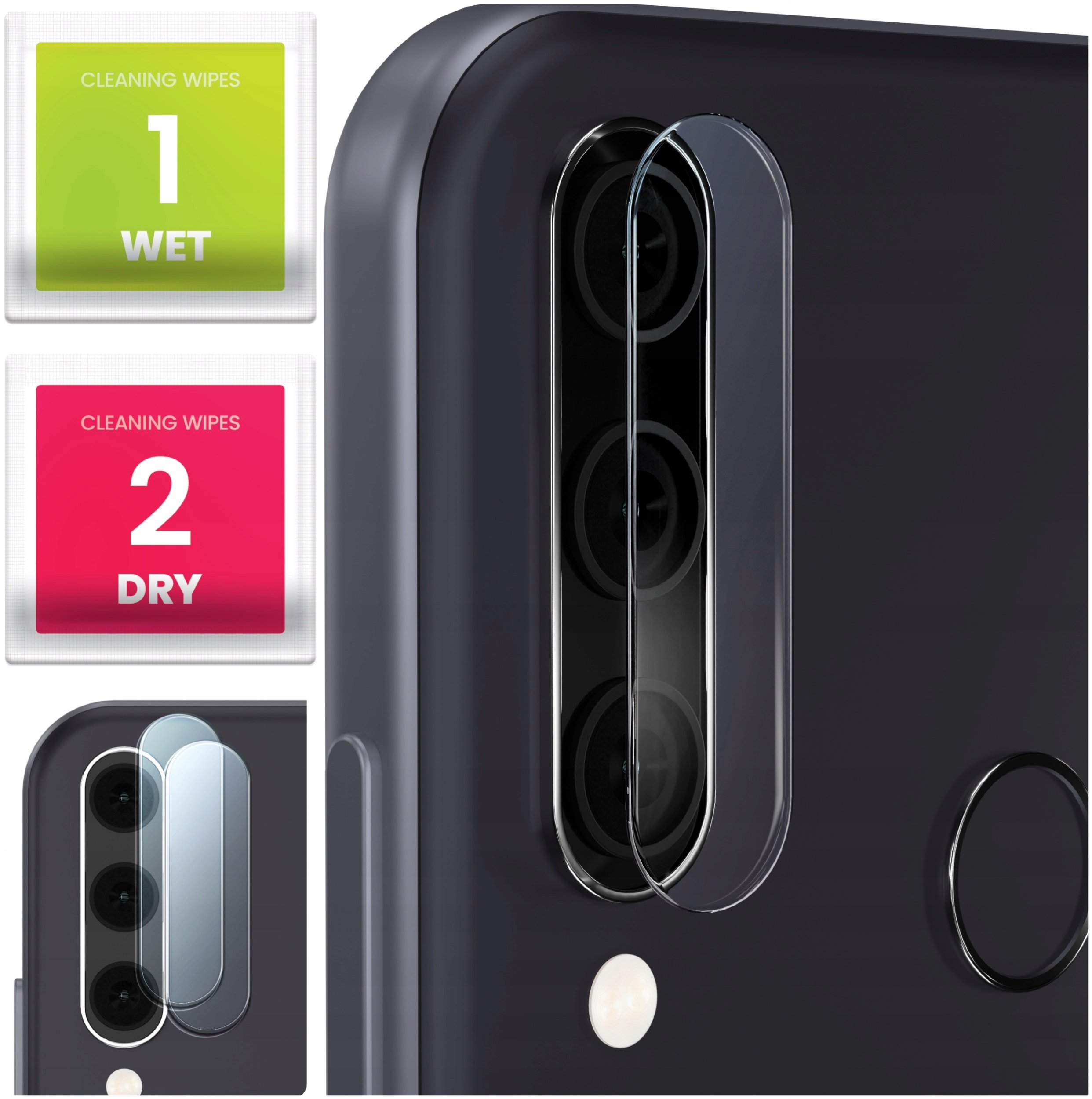 2-PAK Szkło Na Aparat Do Huawei Y6P (Hartowane, Ochronne, Na Obiektyw, 9H)