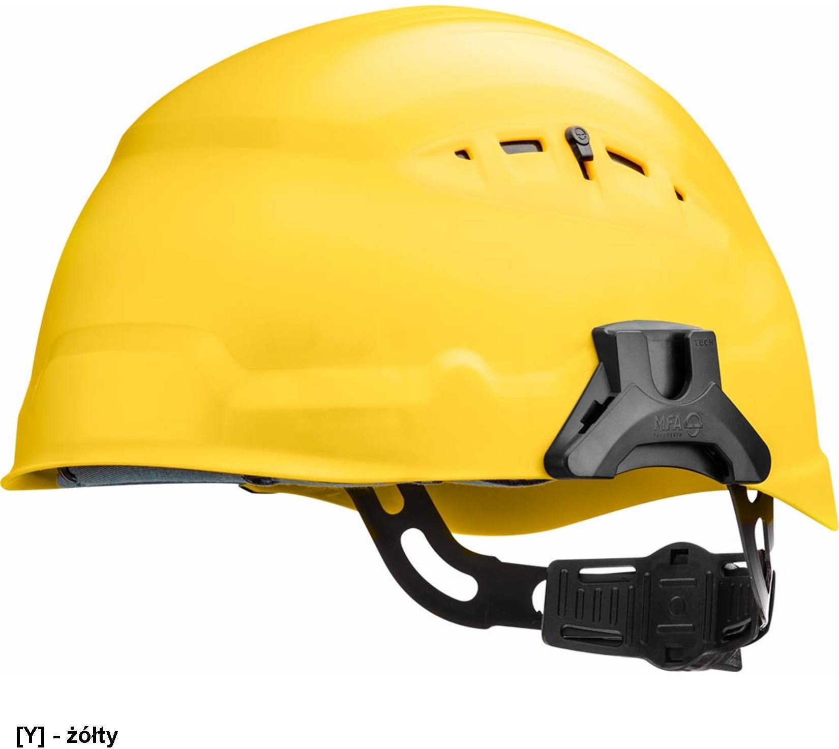 SCHUB-CRS-UP - Hełm ochronny CROSSUP odporny na niskie temperatury do -30C i odpryski stopionego metalu polietylen regulacja 53-61 cm 6 - żółty