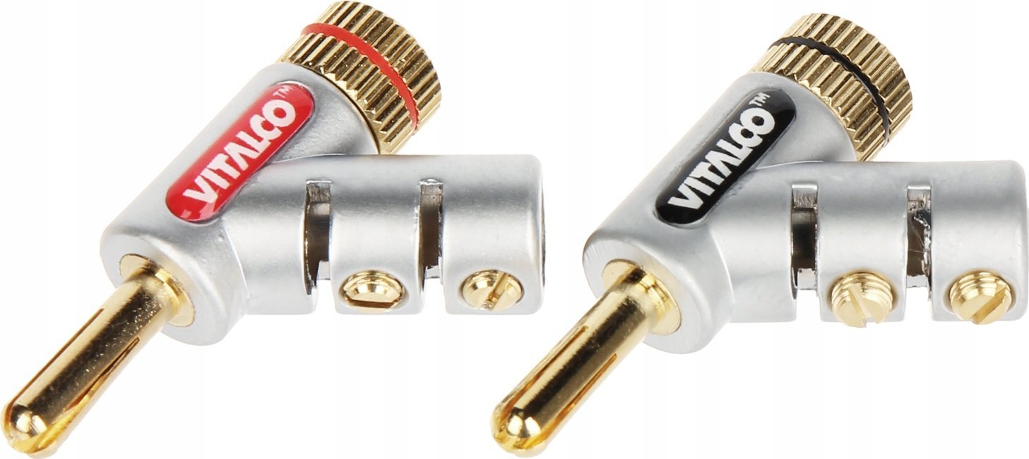 Vitalco PARA KĄTOWYCH WTYKÓW BANANOWYCH BAN-PLUG-HQ/KAT CZERWONY + CZARNY VITALCO