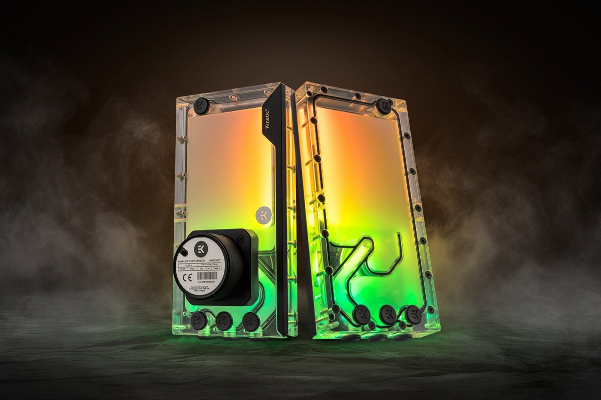 EK Water Blocks EK-Quantum Kinetic3 FLT D5 PWM Zbiornik-pompa kombinacja - 280mm, D-RGB, Akryl