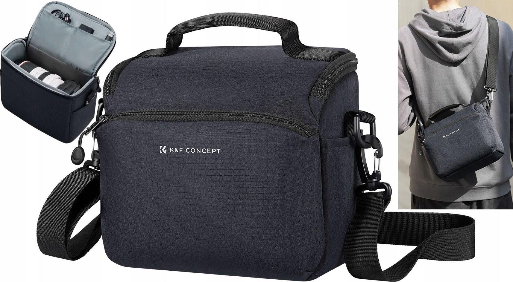 Torba K+F Kabura Torba Fotograficzna Foto Sling na Aparat DSLR Dron Kamerę Gimbal K&F / KF13.179V1