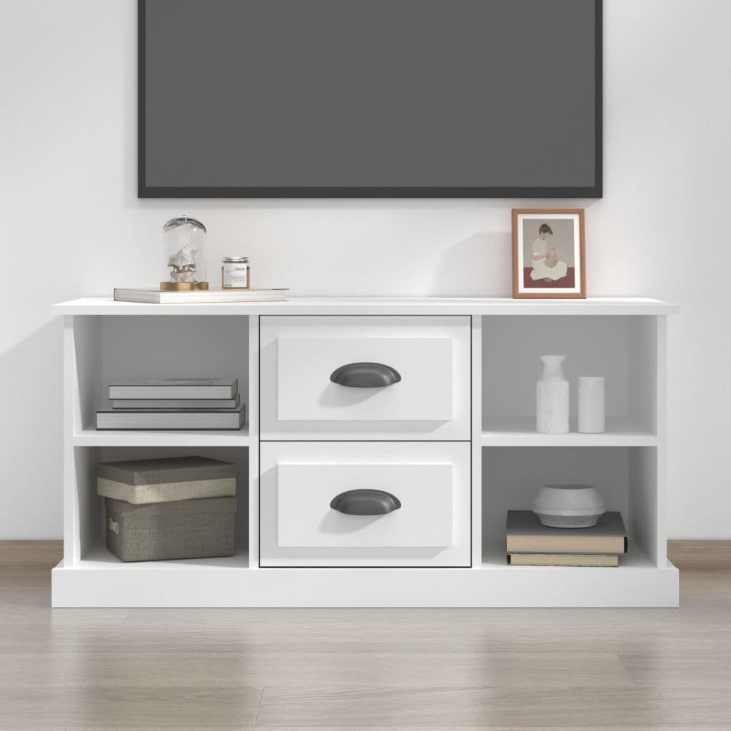 vidaXL Szafka pod TV, biała, 99,5x35,5x48 cm