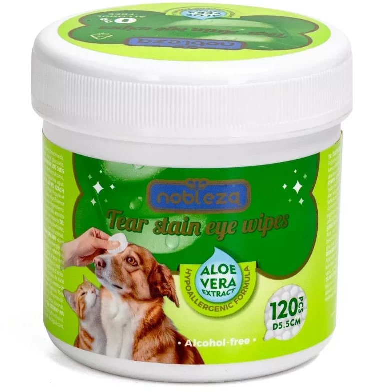 Chusteczki do usuwania plam z łez z serii Aloe opakowanie 120 szt.