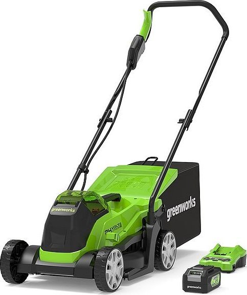 Kosiarka akumulatorowa Greenworks 24V kosiarka 33 cm zestaw ładowarka + aku 4 Ah (GD24LM33K4)