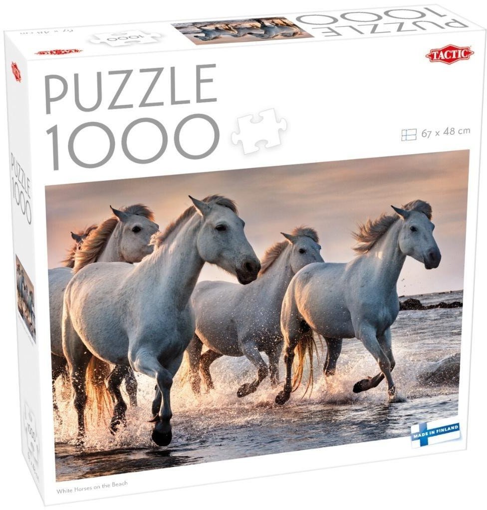 Puzzle 1000 White horses on the beach