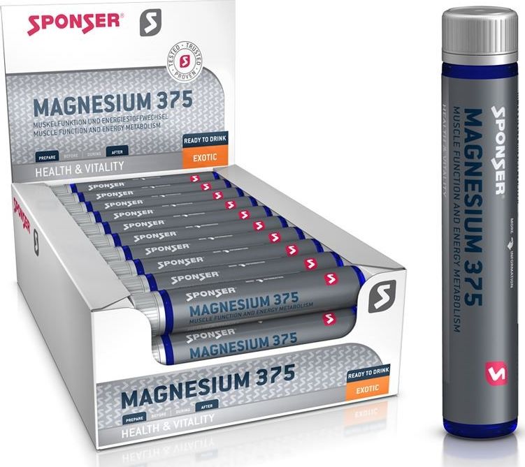 Sponser Magnez SPONSER MAGNESIUM 375 w ampułkach pudełko (30 ampułek x 25g) - SPN-80-872