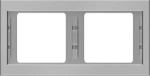 Hager Ramka podwójna BERKER srebrna - 13637004