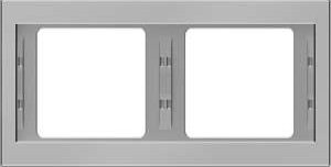 Hager Ramka podwójna BERKER srebrna - 13637004