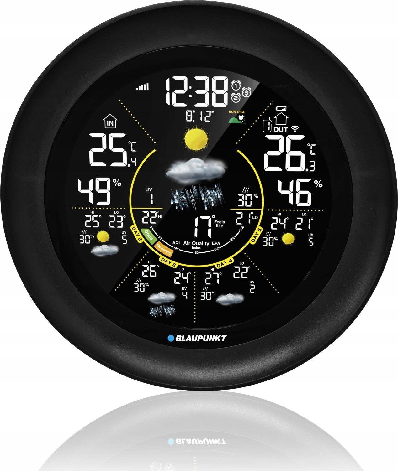 STACJA POGODOWA WS 65BK APP CZARNA (TUYA SMART, WI-FI)