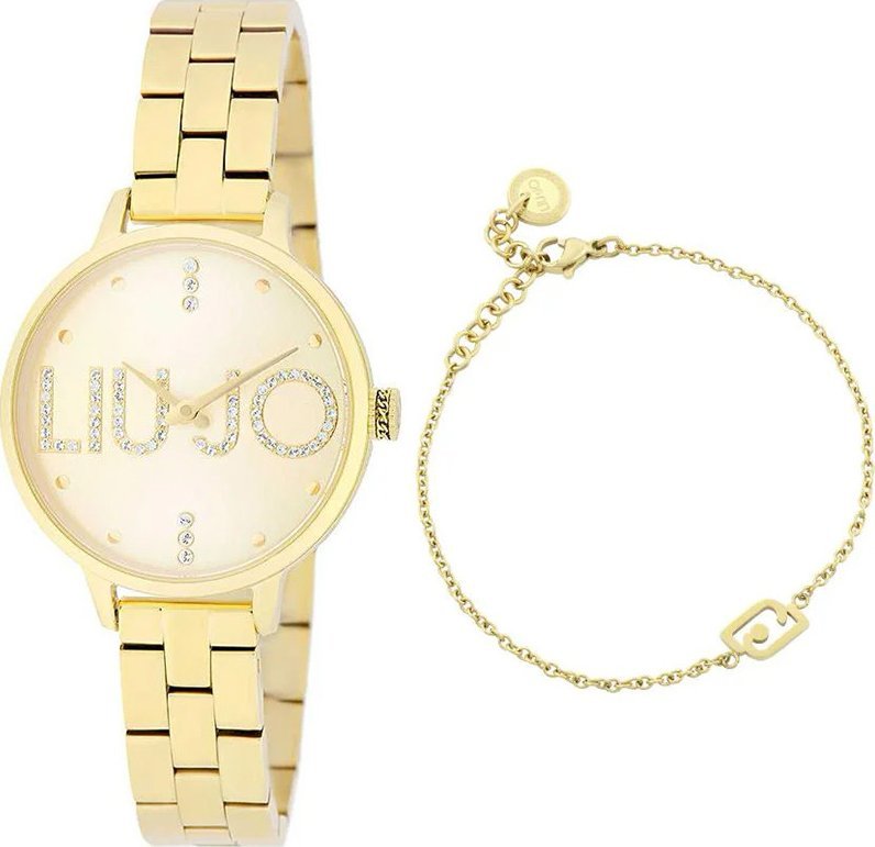 Zegarek Liujo Zegarek damski LIU JO TLJ2040 CYRKONIE złoty