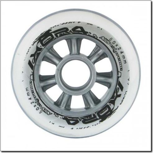 Nils Extreme Kółka PU 80x24 82A czarne (16-30-005)