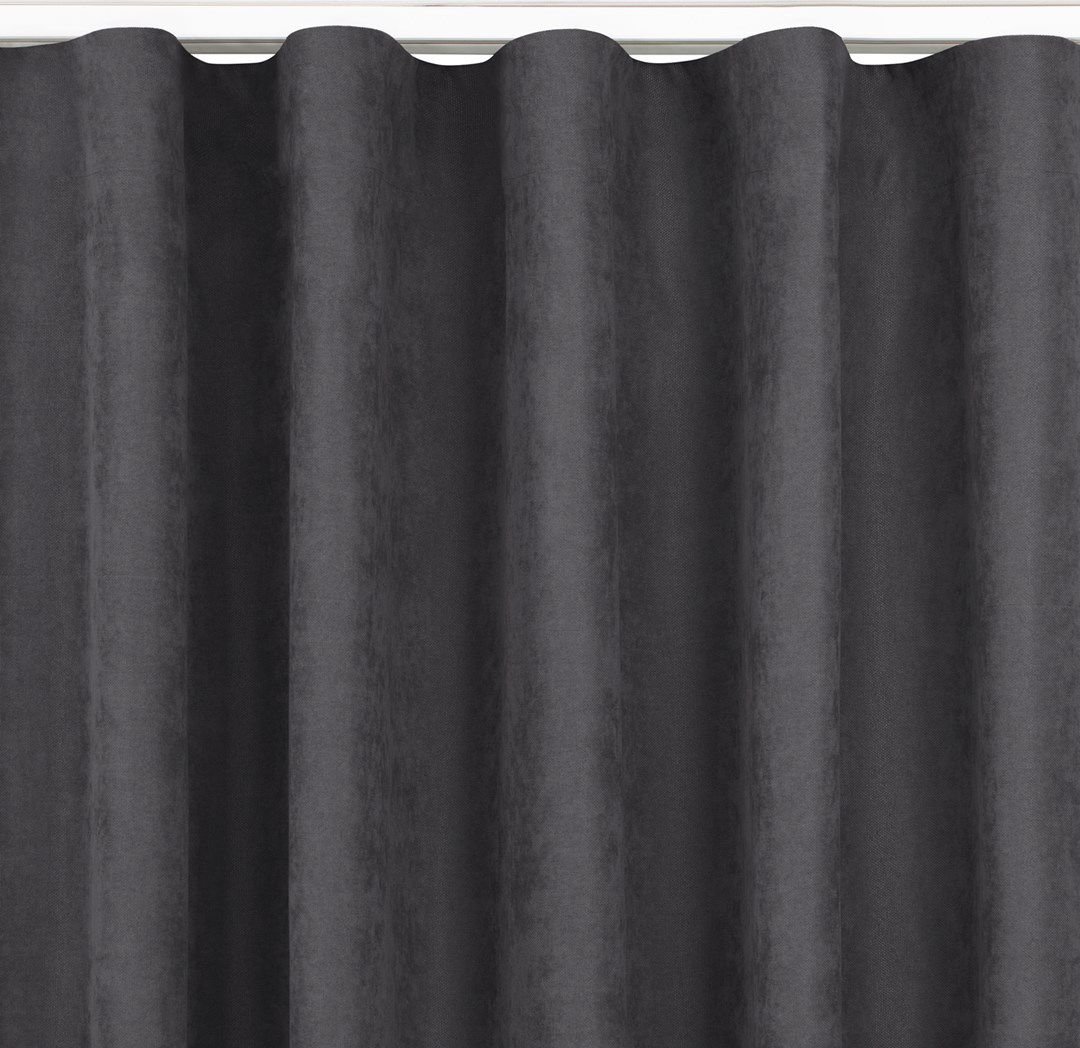 Homede Zasłona MILANA grafitowy szenila 280x270 HOMEDE