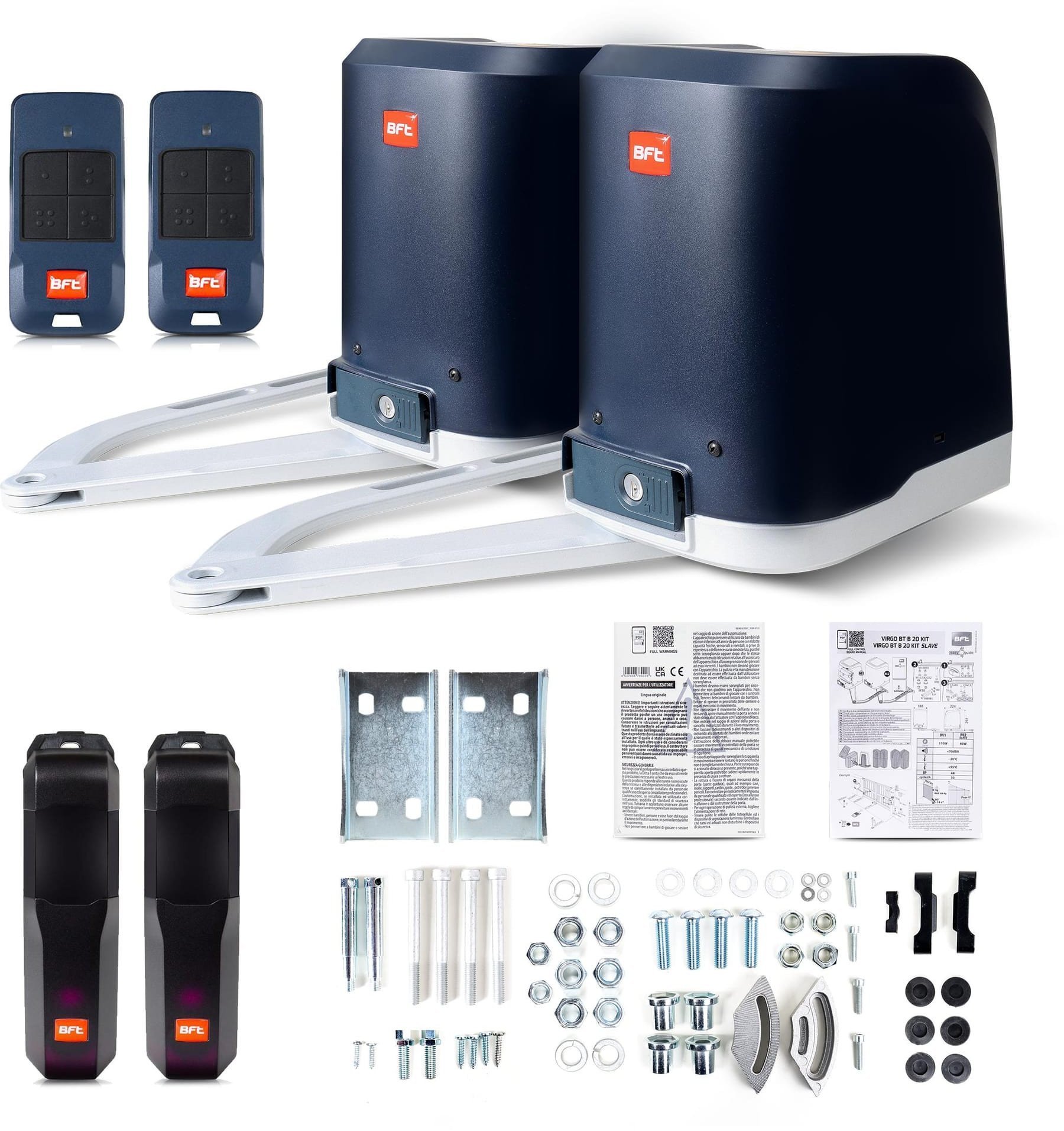 Zestaw BFT VIRGO SMART BT B20 KIT do bram dwuskrzydłowych