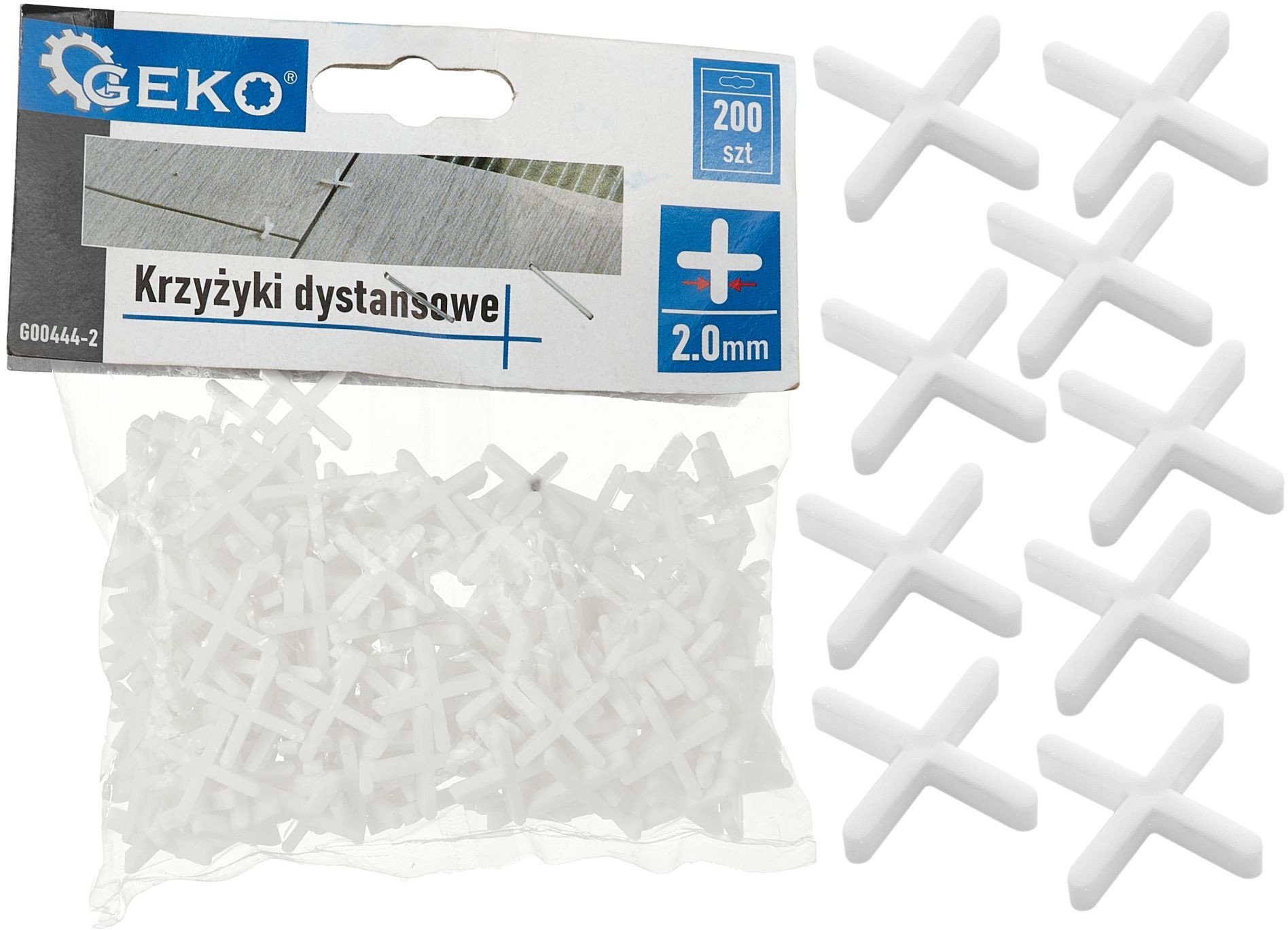 Krzyżyki dystansowe - 2,0mm - op.200szt (100)