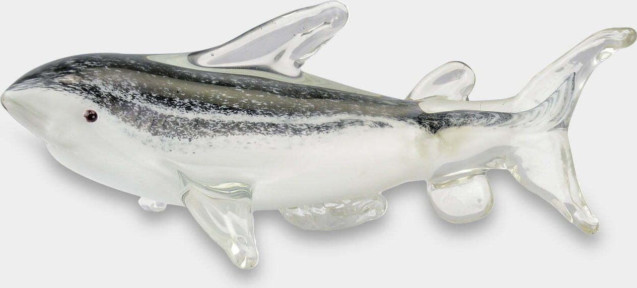 rzezbyzbrazu Figura Szklana w Stylu Murano Przeźroczysty Delfin