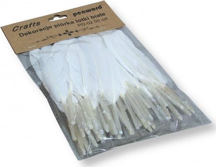Titanum Piórka lotki białe 10-15mm 50szt
