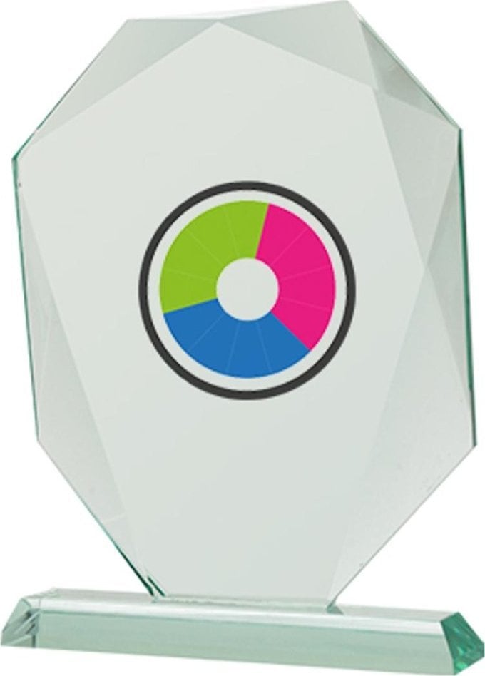 Victoria Sport Trofeum szklane z nadrukiem kolorowym LuxorJet i etui