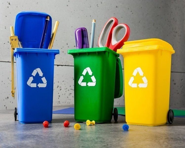 GM Eko przyborniki BIUROWE KOSZE NA ŚMIECI 3 szt