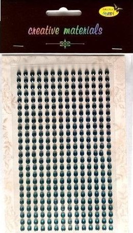 Stiker z kryształkami 4mm 336szt turkusowy