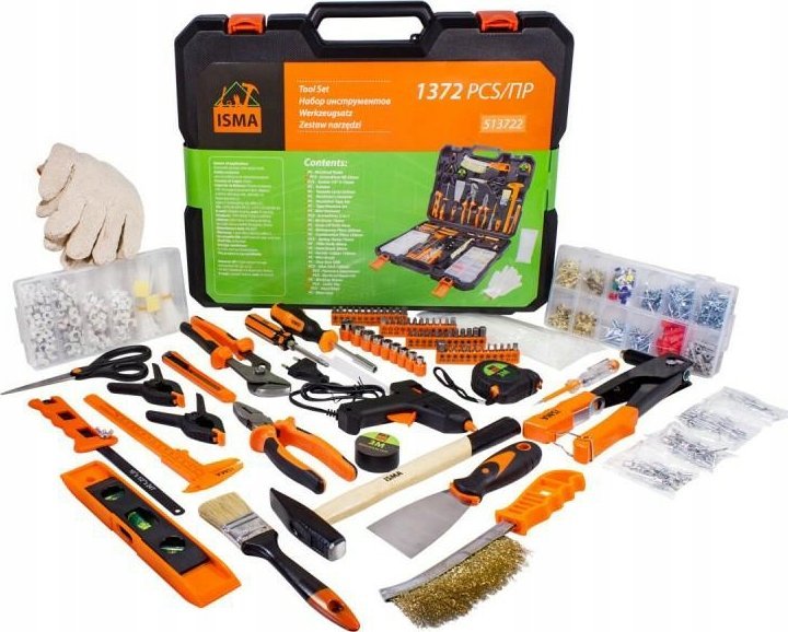 Zestaw narzędzi Isma Zestaw narzędzi 1372el. 1/4"