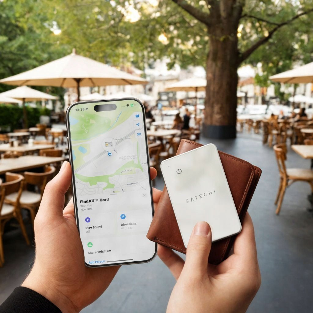 Satechi Karta lokalizująca FindAll Wallet Card kompatybilna z Apple Find My (sand)