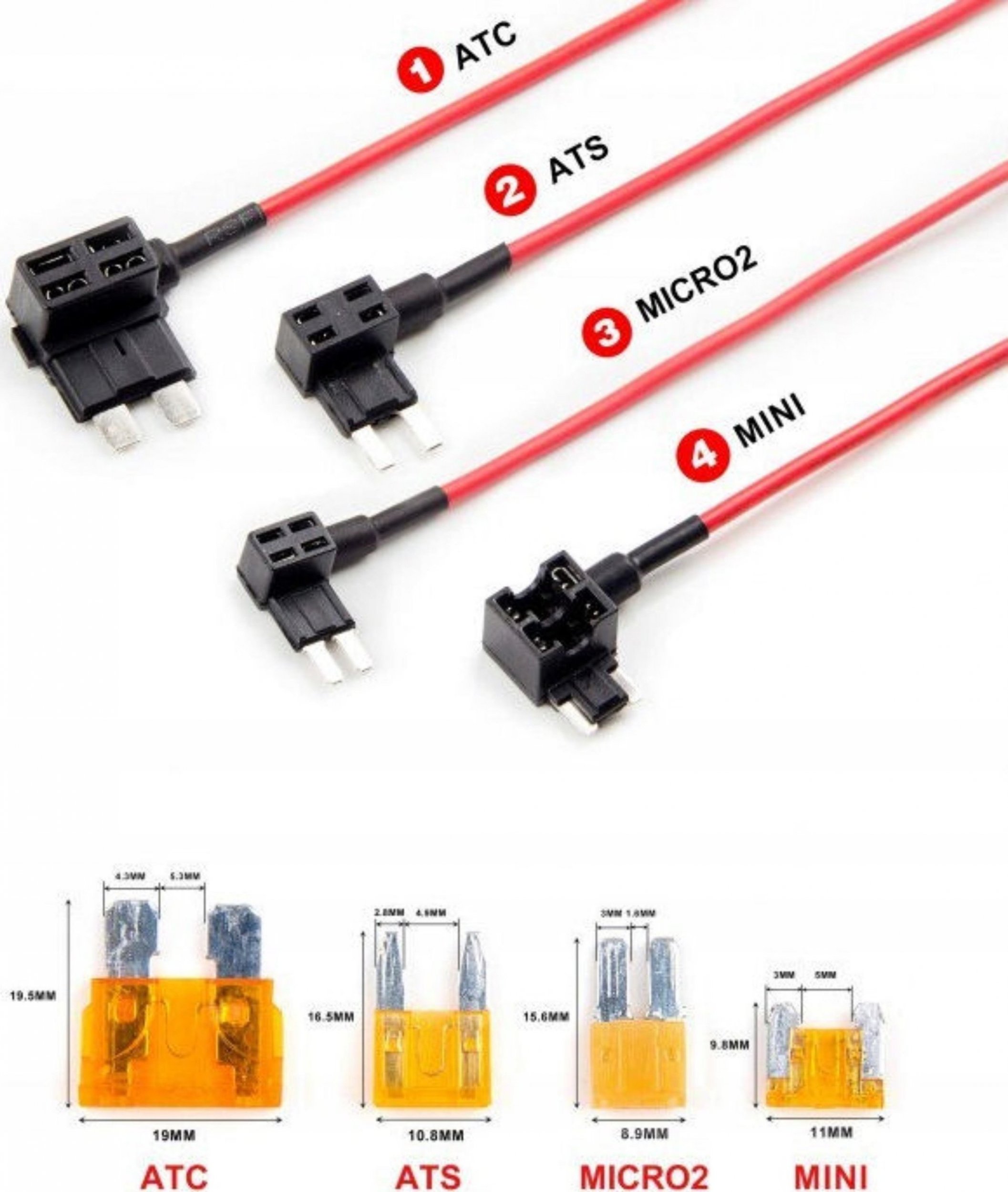Viofo Przejściówka x 4 do skrzynki bezpieczników VIOFO ATS ATC MINI MICRO2