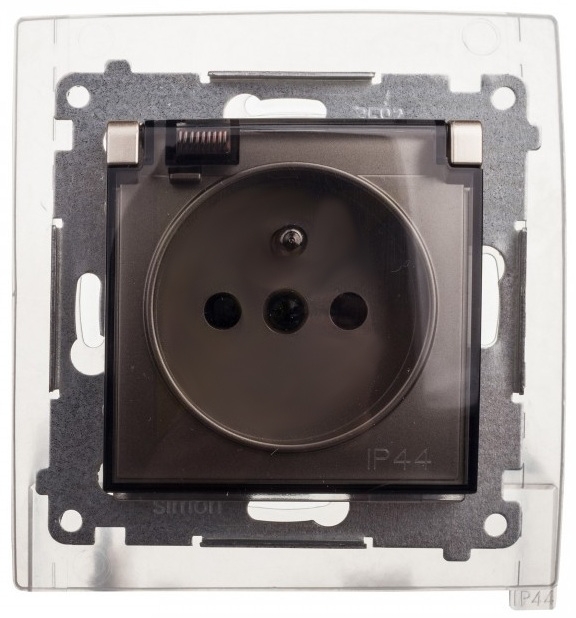 Kontakt-Simon Gniazdo SIMON54 hermetyczne 1-krotne z/u 16A IP44 złoty - DGZ1BZ.01/44A