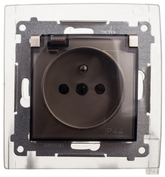 Kontakt-Simon Gniazdo SIMON54 hermetyczne 1-krotne z/u 16A IP44 złoty - DGZ1BZ.01/44A