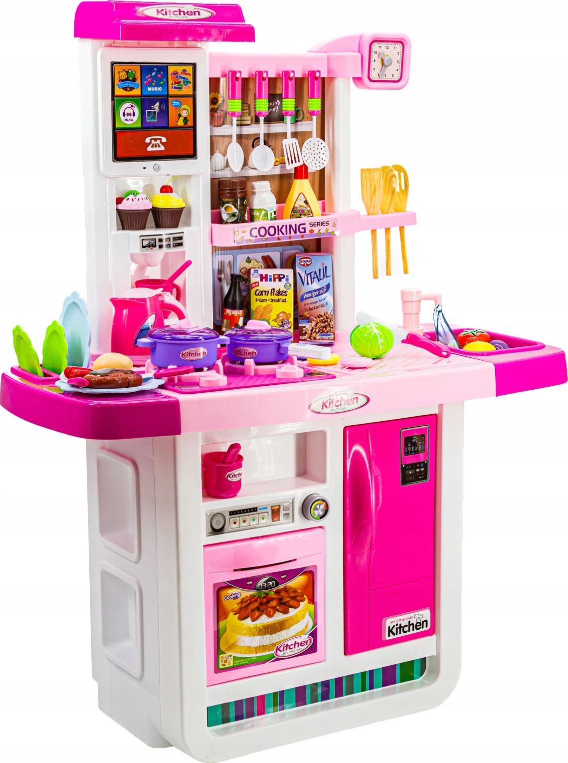 Multifunkcyjna Kuchnia Z Płytą Gazową I Panelem Dotykowym Różowa