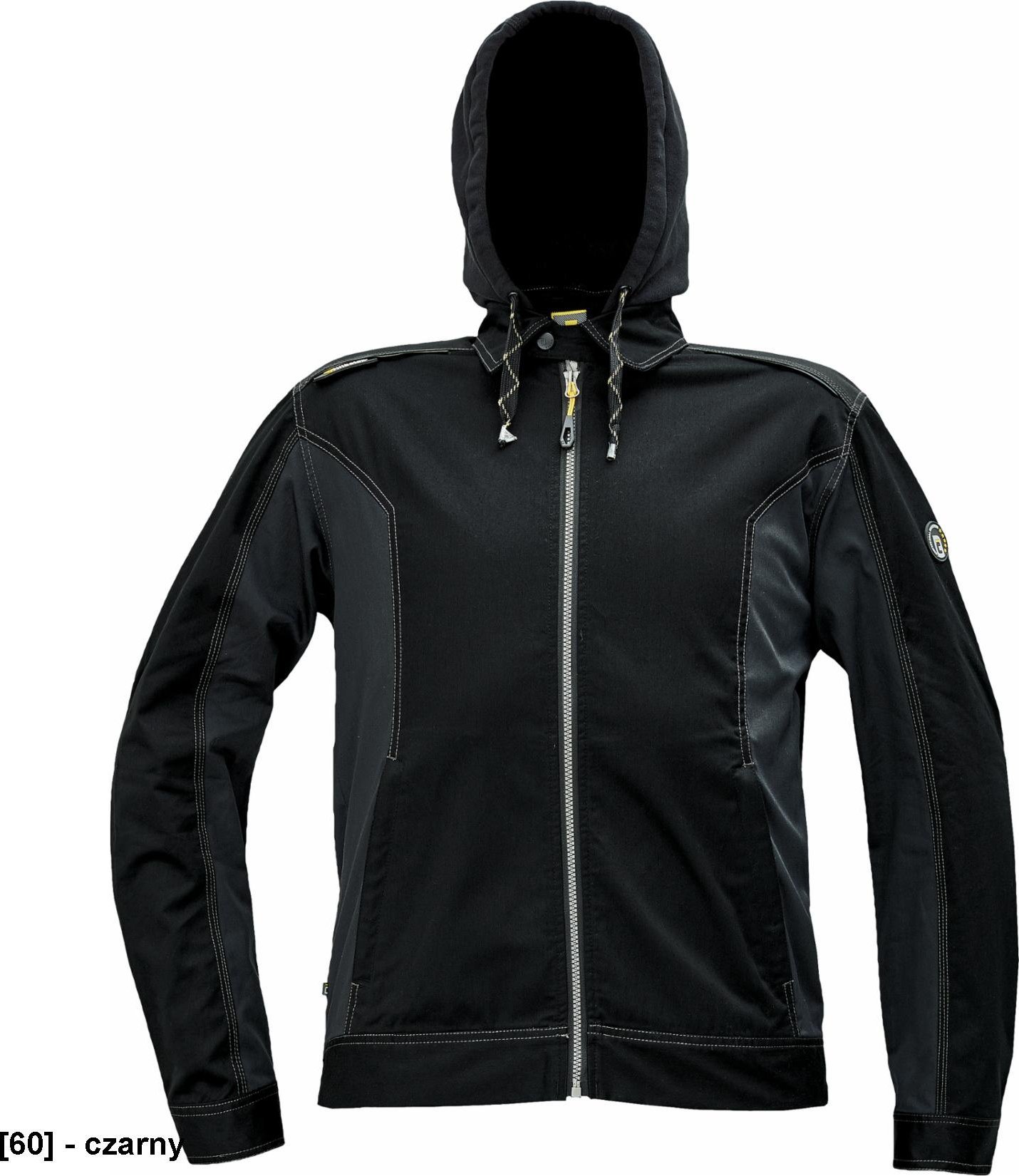 CERVA DAYBORO kurtka - męska, odczepiany kaptur, odblaskowe elementy, 100 % TRIFIBETEX - czarny 60