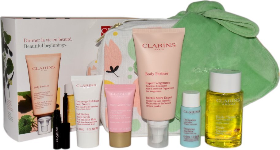 Clarins Clarins Set (Body Partner 175 ml+ Tonic Treatment Oil 100 ml+ Body Scrub 30 ml+ Energizing Emulsion 30 ml+ Day Cream 15 ml+ Mascara 3 ml)