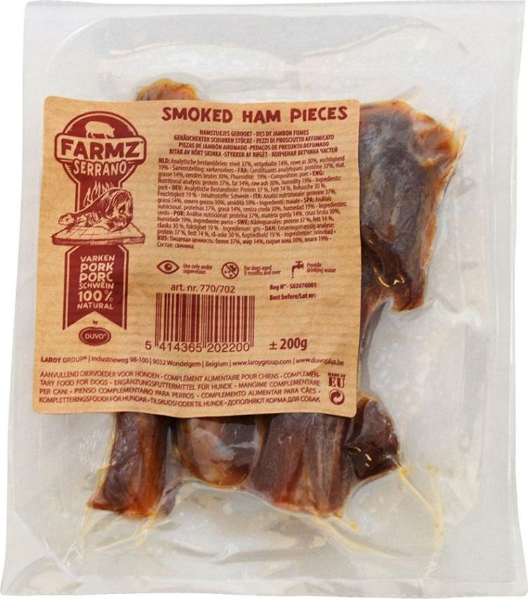Duvo+ Farmz Serrano szynka wieprzowa wędzona 200g