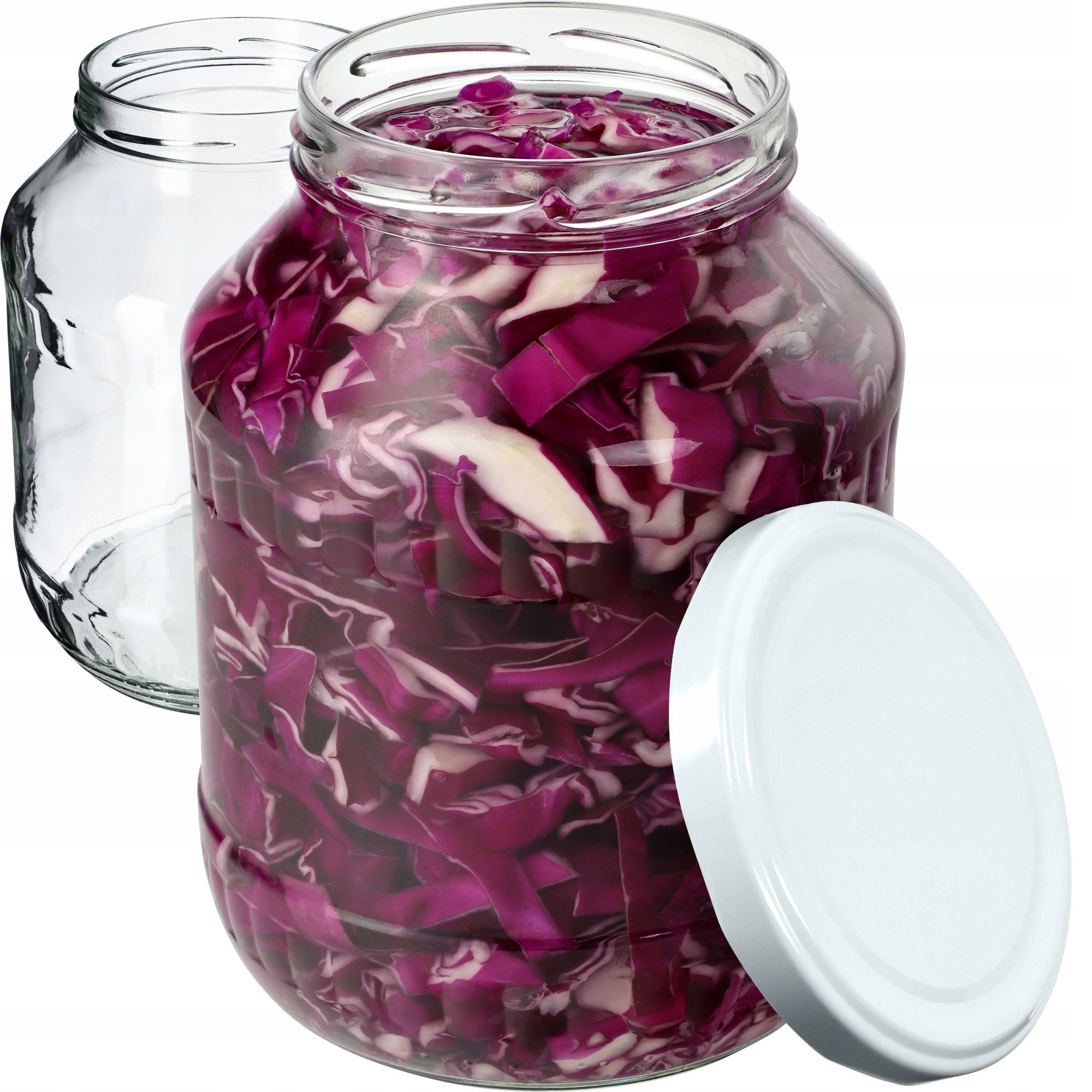 KADAX 2x Słoik Słój Szklany 1,7L Na Przetwory Ogórki Nalewki + Wieczka Fi89