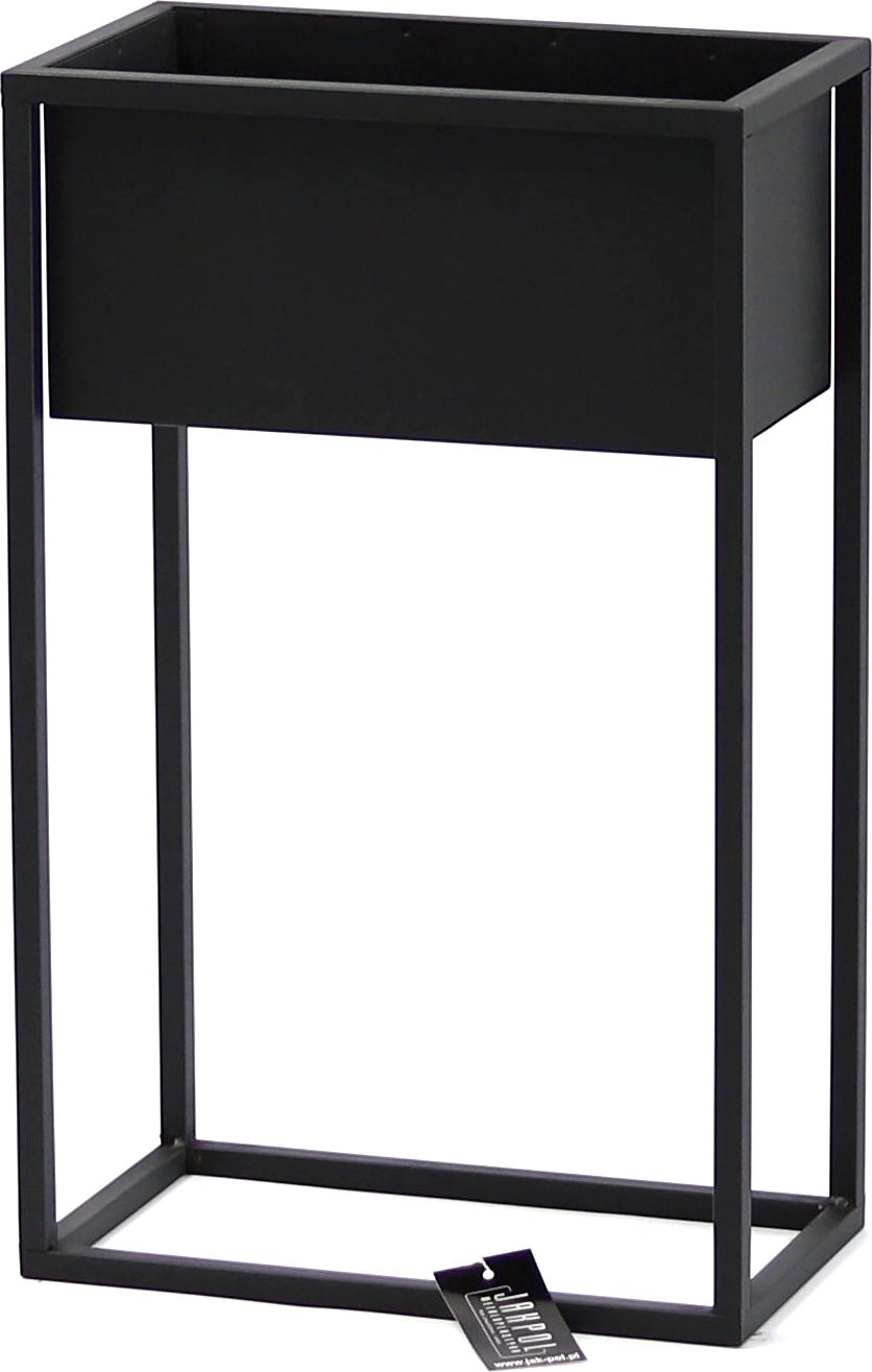 Jakpoldesign Kwietnik Metalowy Stojak CUBO 60x40cm czarny skrzynka loft 05-09