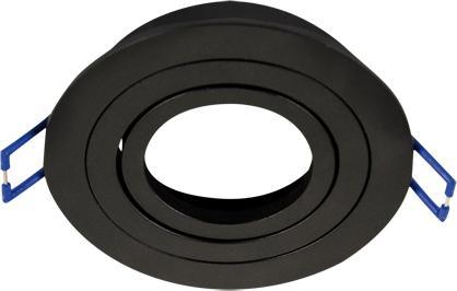 IDEUS Czarny wpust do zabudowy Luba 04042 metalowa lampa podtynkowa