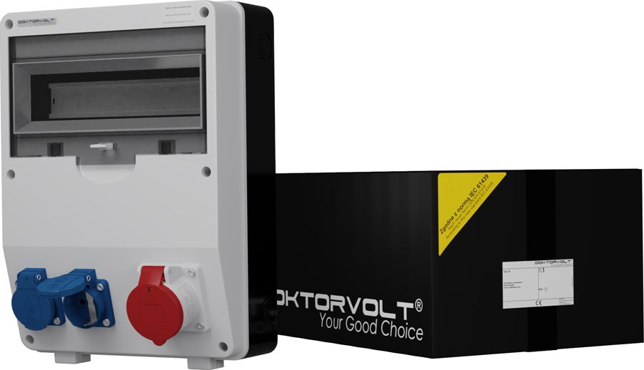 Doktorvolt Rozdzielnica budowlana TD 16A 2x230V Schuko Doktorvolt 6763