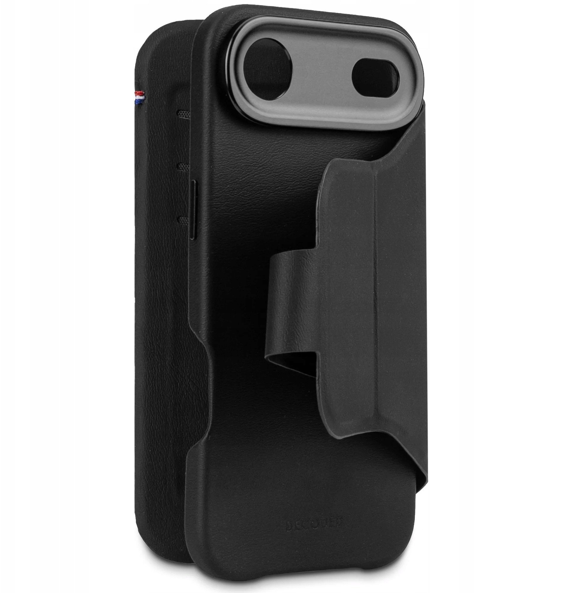 Decoded Textured Silicone Detachable Wallet - obudowa ochronna do iPhone 17 Air kompatybilna z MagSafe (phantom black)