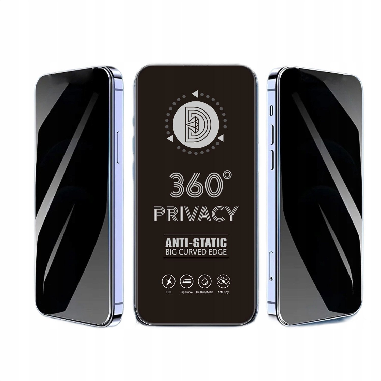 Szkło hartowane Privacy 360 do Samsung Galaxy S25 Ultra kompatybilne z fingerprint