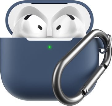 KeyBudz Elevate Keychain - silikonowe etui ochronne do AirPods 4 gen. (cobalt blue)