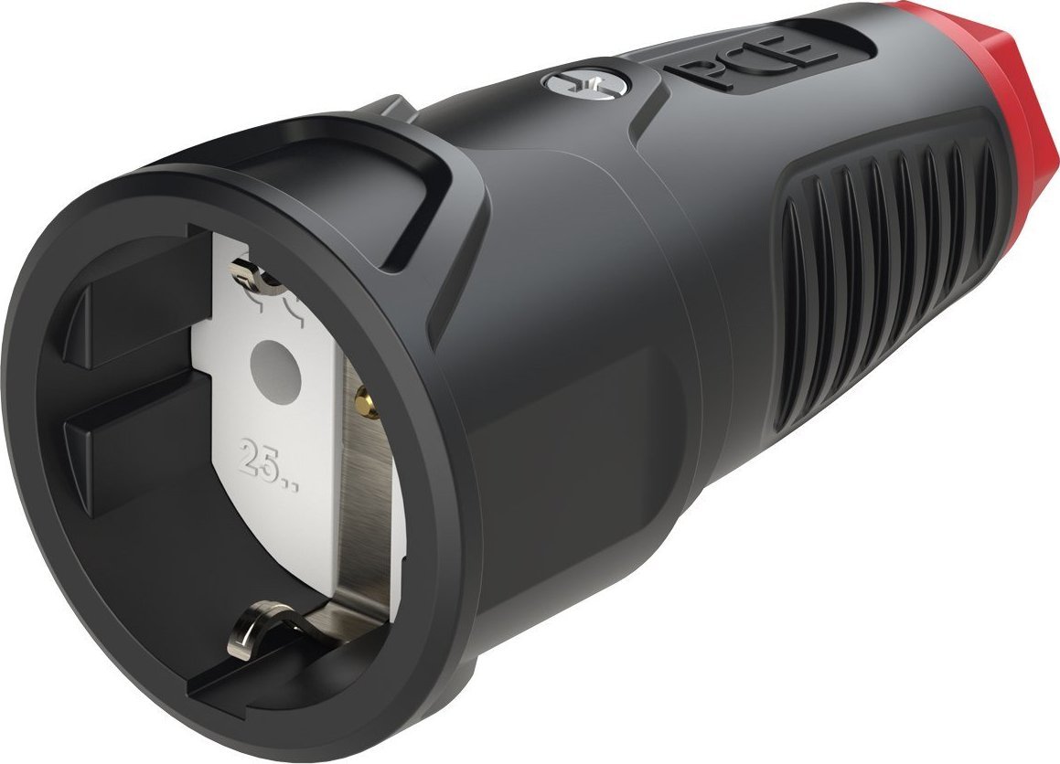 PCE Gniazdo przenośne gumowe 16A 2P+Z 230V SCHUKO VDE IP20 TAURUS2 2510-sr