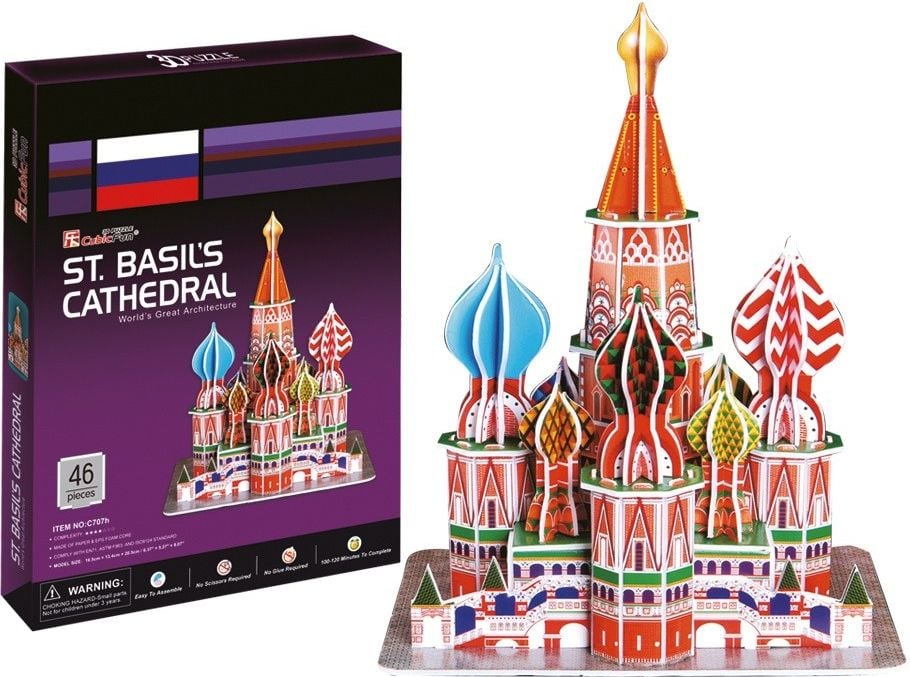 Cubicfun Puzzle 3D - Sobór Wasyla, 214 elementów (GXP-640456)