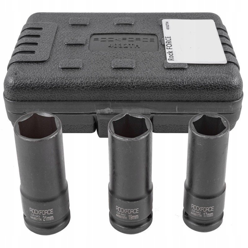 Zestaw nasadek udarowych cienkościennych 1/2" (6-kątnych) 3el. (17,19,21mm)