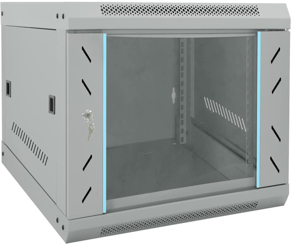 vidaXL Szafa sieciowa z przechowywaniem Szary 53 x 60 x 45 cm Stal