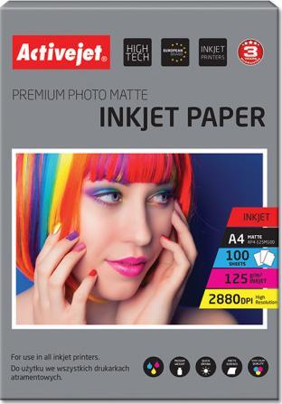 Activejet Papier matowy Activejet AP4-125M100 (A4 100 szt.)