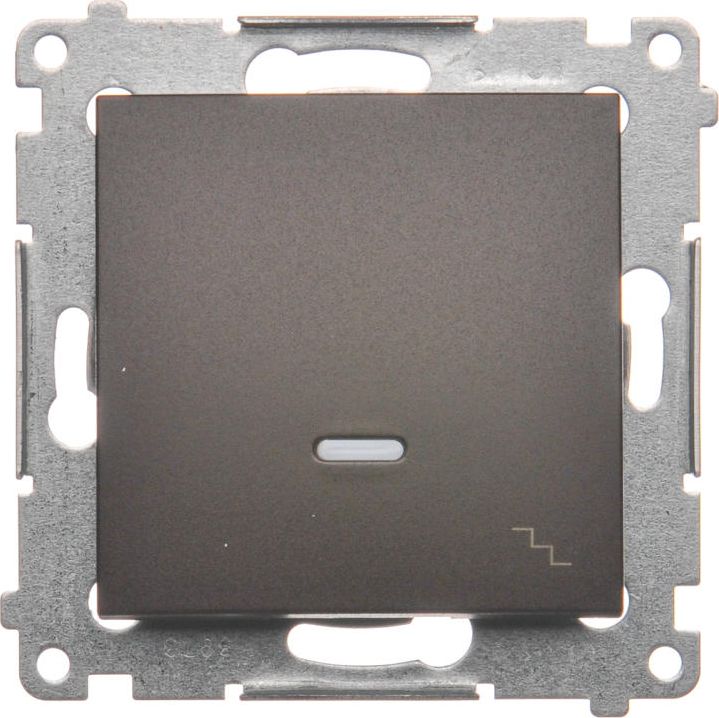 Kontakt-Simon Łącznik schodowy podświetlany brązowy - DW6L.01/46