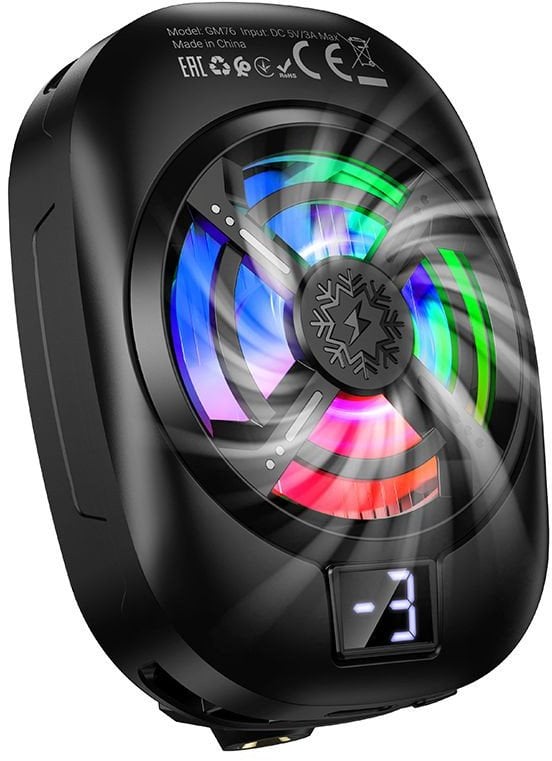 Wiatrak / wentylator do telefonu Hoco GM76 czarny