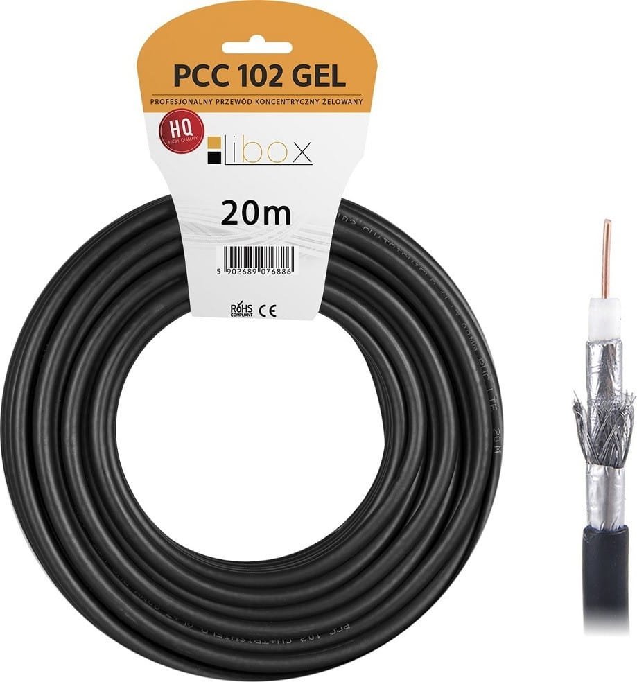 Libox Kabel coaxialny PCC102 żel-20 LIBOX
