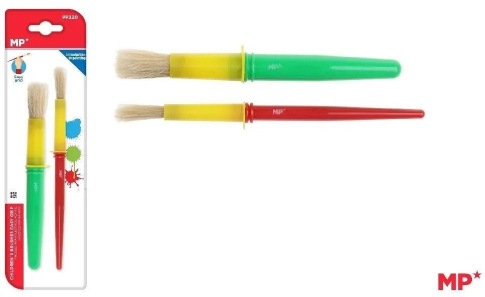 Pędzle dla dzieci z uchwytem Easy grip 2szt
